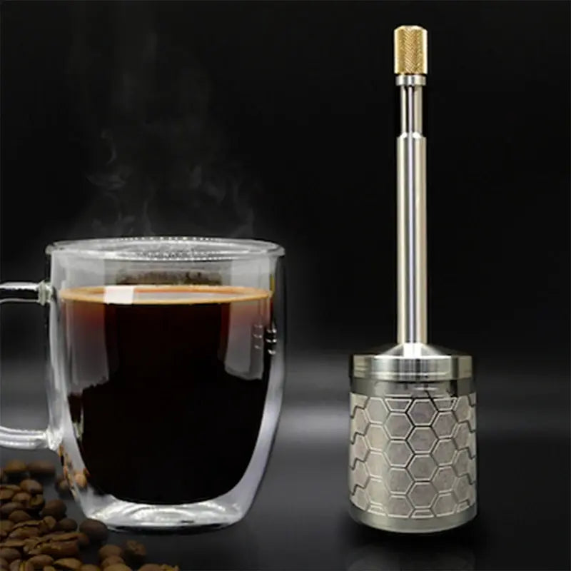 Stainless Steel Coffee Filter, Portable, Travel, Tealeaf Releaser Maker, Press Finalpress, Reusable Coffee Filter Tools